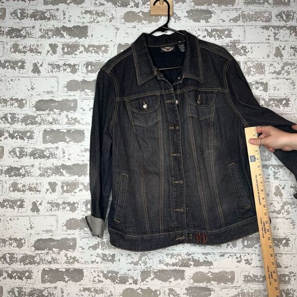 Harley-Davidson Black Jean Jacket - Picture 7 of 11